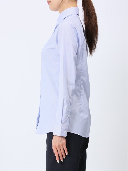 透け防止 形態安定 レギュラーカラー 長袖シャツ