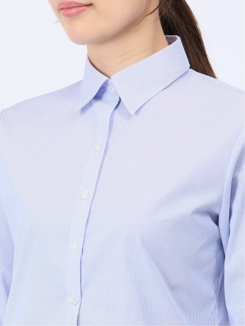 透け防止 形態安定 レギュラーカラー 長袖シャツ