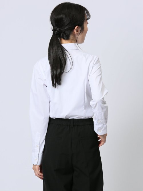 【WEB限定】透け防止 形態安定 スキッパーカラー長袖シャツ