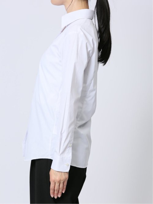 【WEB限定】透け防止 形態安定 スキッパーカラー長袖シャツ