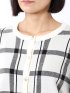 ニット カーディガン レディース 長袖 ストレッチ ハンドウォッシャブル クルーネック チェック セーター