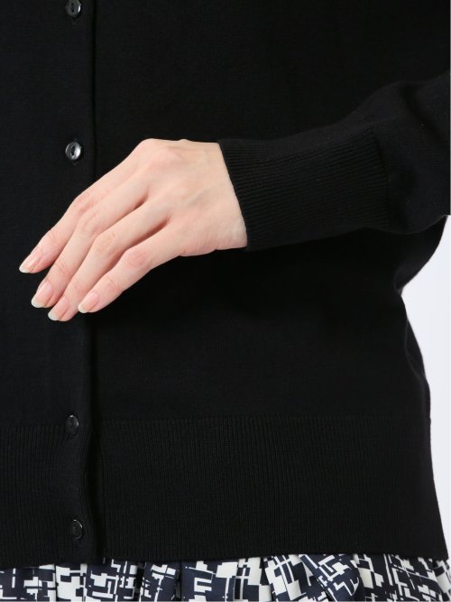 快適機能 クルーネック ニットカーディガン