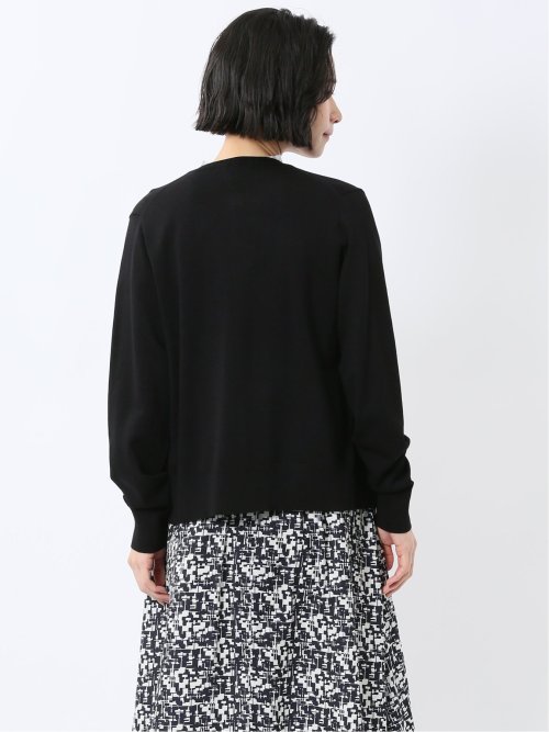 快適機能 クルーネック ニットカーディガン