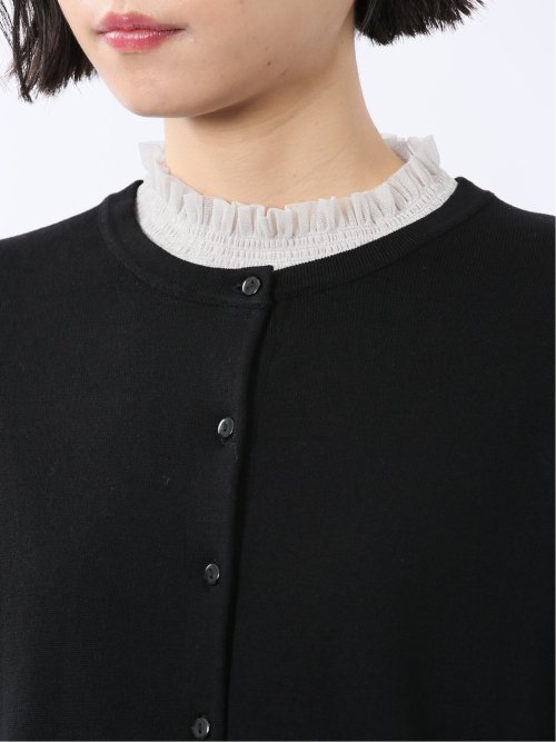 快適機能 クルーネック ニットカーディガン