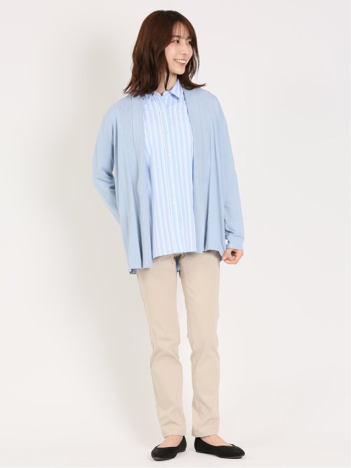 前立てリブ トッパーニットカーディガン