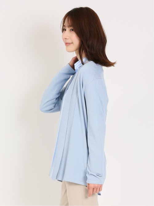 前立てリブ トッパーニットカーディガン