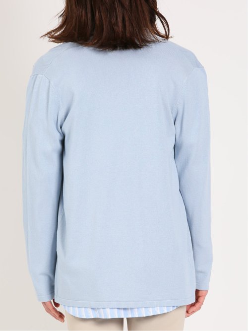 前立てリブ トッパーニットカーディガン