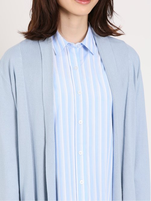 前立てリブ トッパーニットカーディガン