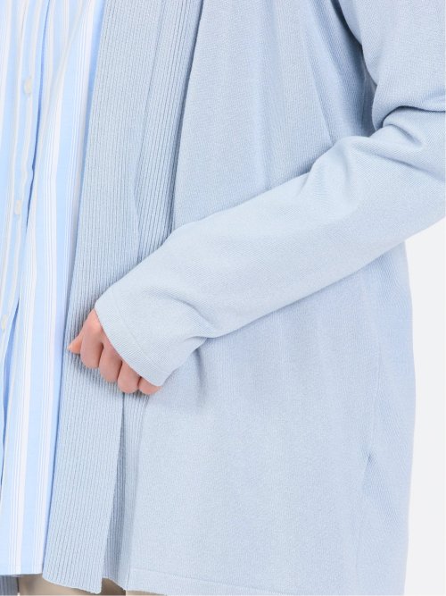 前立てリブ トッパーニットカーディガン