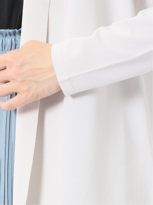 快適機能 前立てリブ トッパー ニット カーディガン