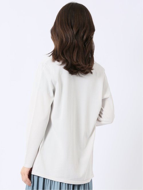 快適機能 前立てリブ トッパー ニット カーディガン