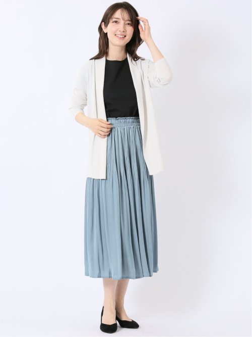 快適機能 前立てリブ トッパー ニット カーディガン