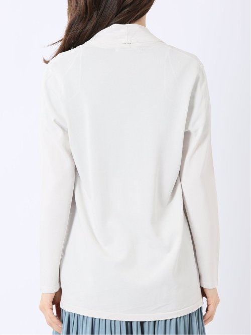 快適機能 前立てリブ トッパー ニット カーディガン