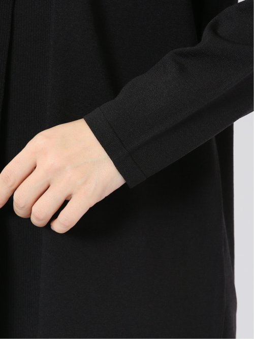 快適機能 前立てリブ トッパー ニット カーディガン