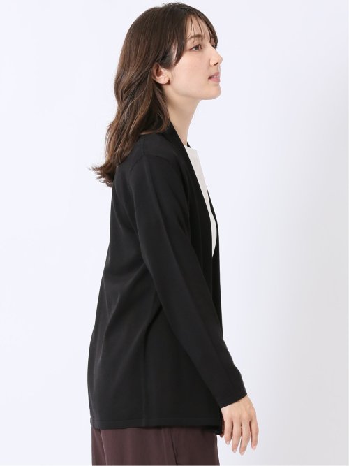 快適機能 前立てリブ トッパー ニット カーディガン