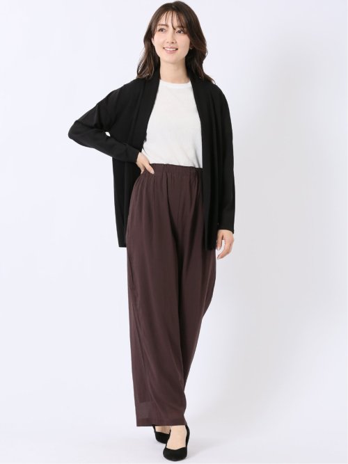 快適機能 前立てリブ トッパー ニット カーディガン