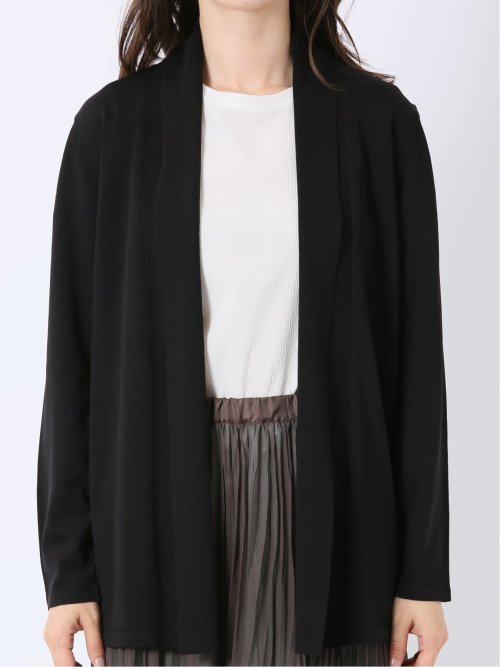 快適機能 前立てリブ トッパー ニット カーディガン