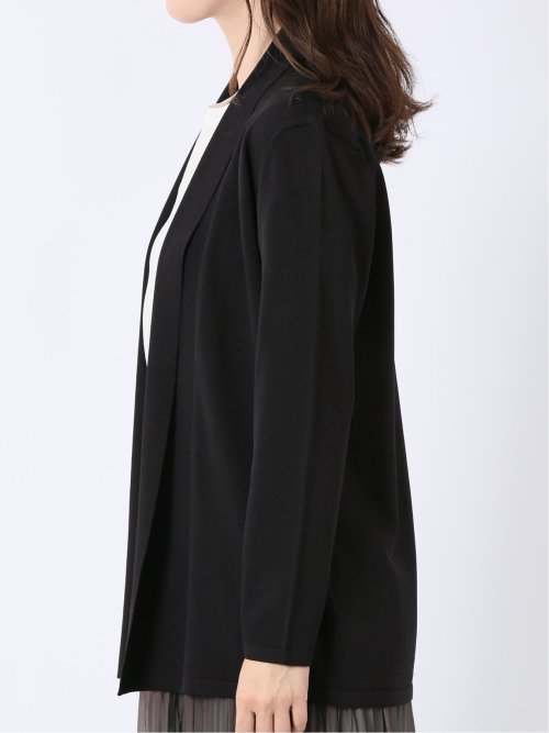 快適機能 前立てリブ トッパー ニット カーディガン