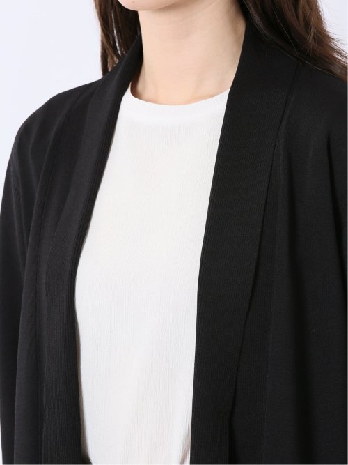 快適機能 前立てリブ トッパー ニット カーディガン