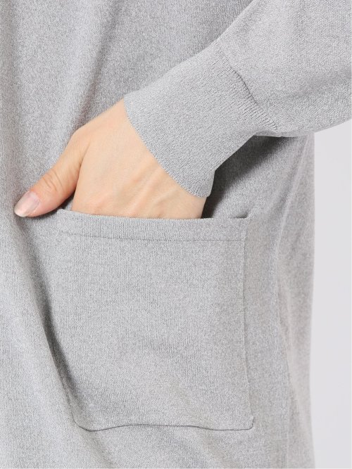 快適機能 ポケット付き ロング ニット カーディガン