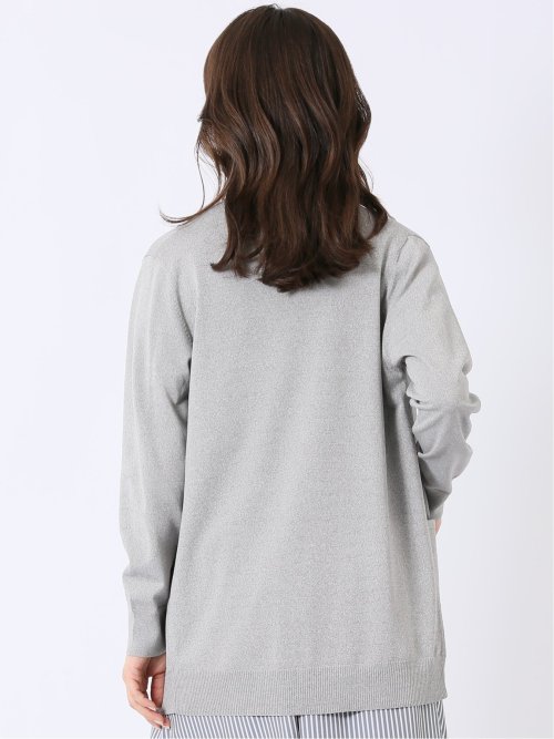 快適機能 ポケット付き ロング ニット カーディガン