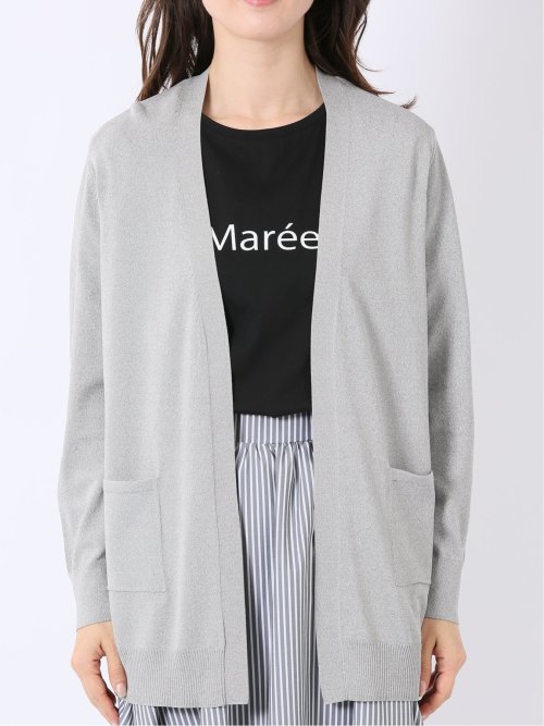 快適機能 ポケット付き ロング ニット カーディガン