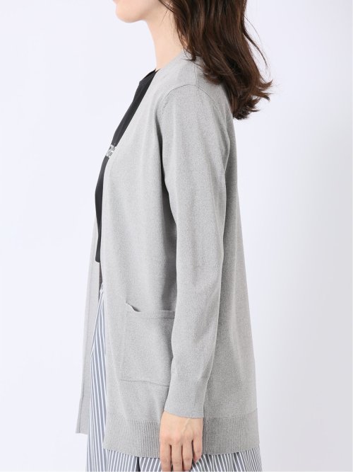 快適機能 ポケット付き ロング ニット カーディガン