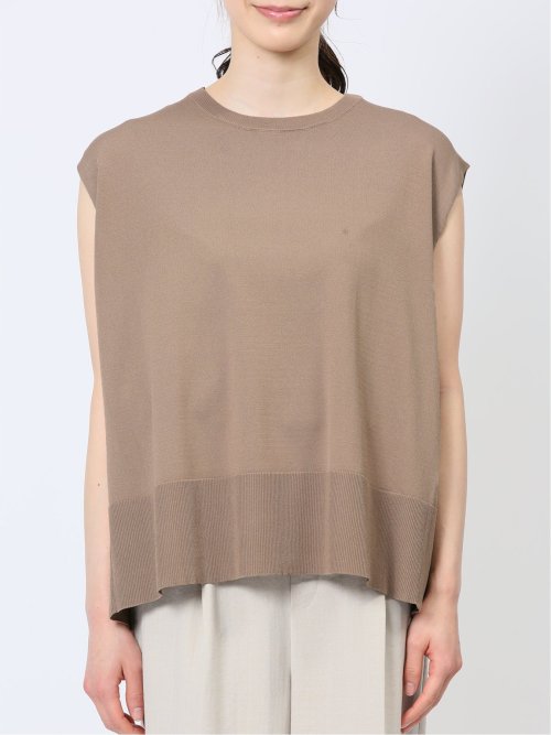 ドライレーヨン フレンチスリーブ ニットプルオーバー