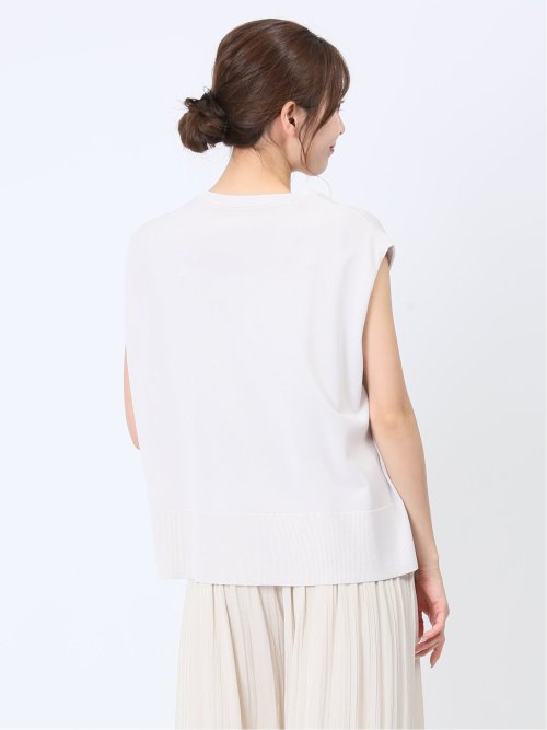 ドライレーヨン フレンチスリーブ ニットプルオーバー