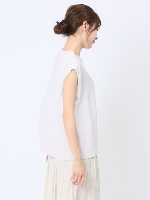 ドライレーヨン フレンチスリーブ ニットプルオーバー