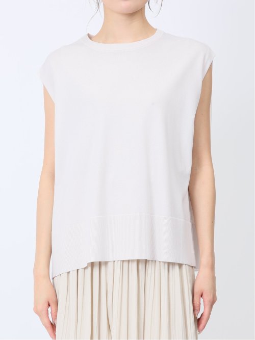 ドライレーヨン フレンチスリーブ ニットプルオーバー