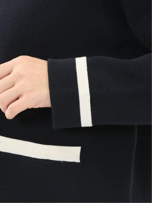 ウォッシャブル ミラノ配色 ニットジャケット