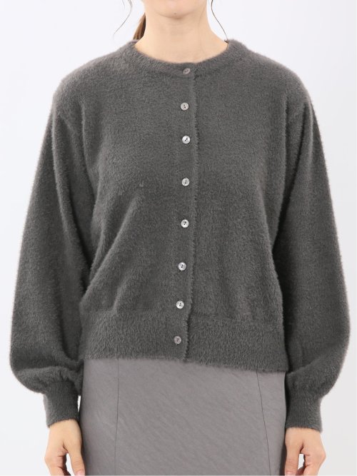 ハンドウォッシャブル フェザー クルーニットカーディガン