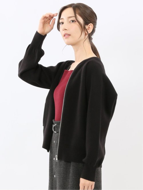 ウォッシャブル ZIP ニットブルゾン