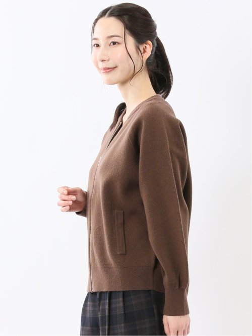 ウォッシャブル ZIP ニットブルゾン