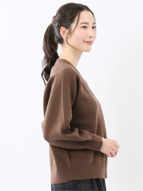 ウォッシャブル ZIP ニットブルゾン