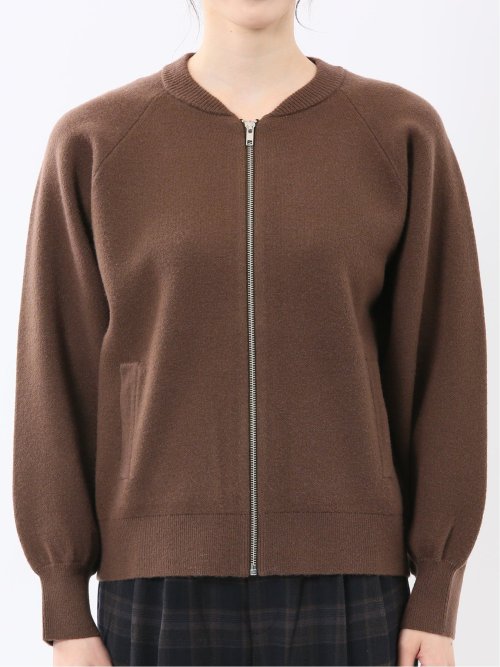 ウォッシャブル ZIP ニットブルゾン