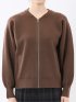 ウォッシャブル ZIP ニットブルゾン