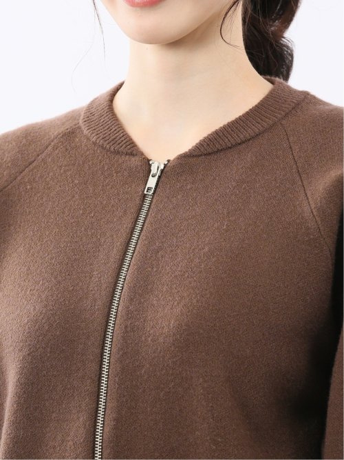 ウォッシャブル ZIP ニットブルゾン