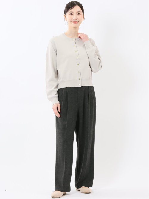 ハンドウォッシャブル クルーニットカーディガン