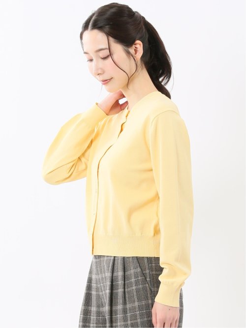 ハンドウォッシャブル クルーニットカーディガン