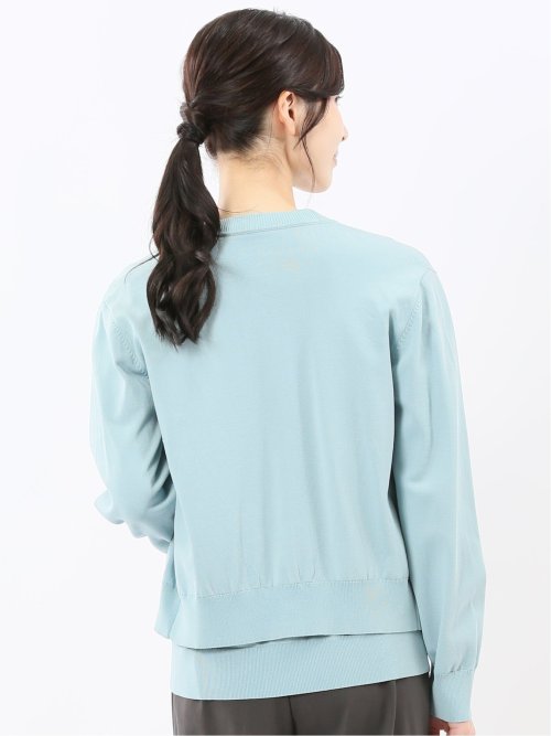 ハンドウォッシャブル クルーニットカーディガン