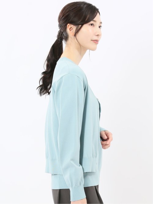 ハンドウォッシャブル クルーニットカーディガン