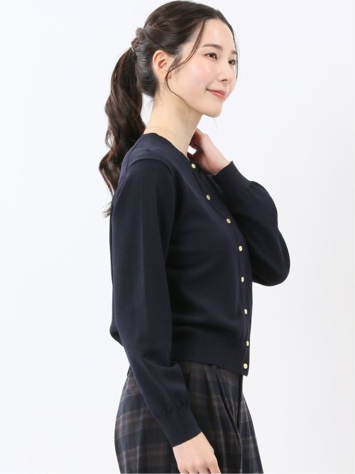 ハンドウォッシャブル クルーニットカーディガン