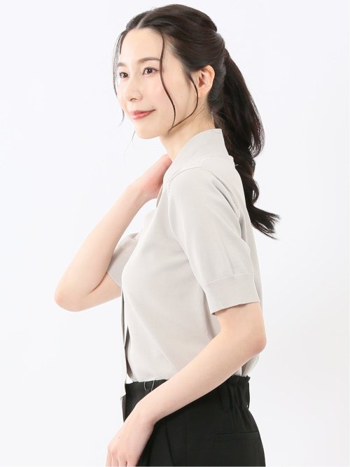 ハンドウォッシャブル 2WAY 半袖ニットプルオーバー