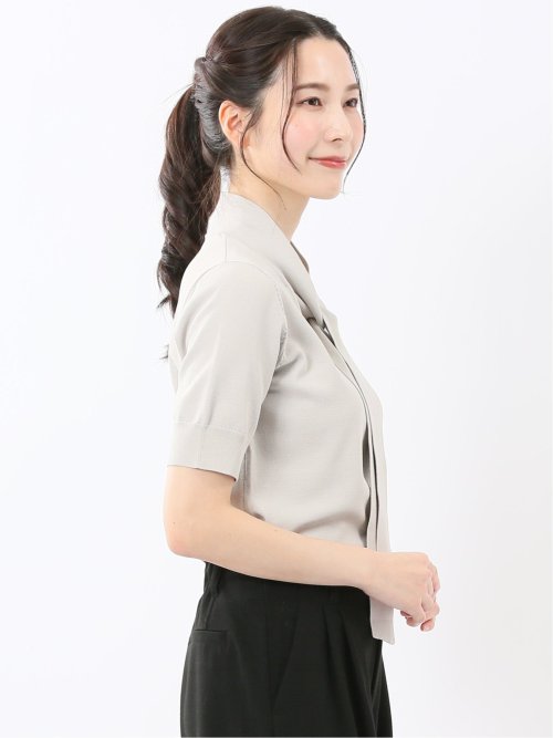 ハンドウォッシャブル 2WAY 半袖ニットプルオーバー