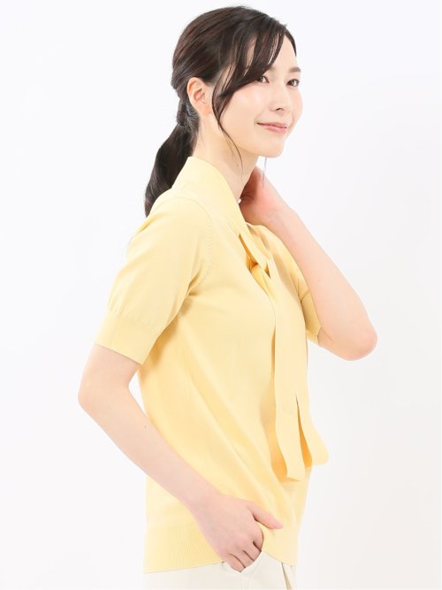 ハンドウォッシャブル 2WAY 半袖ニットプルオーバー