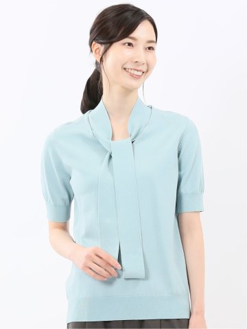 ハンドウォッシャブル 2WAY 半袖ニットプルオーバー