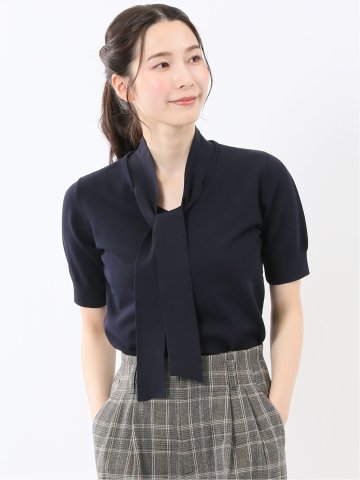 ハンドウォッシャブル 2WAY 半袖ニットプルオーバー