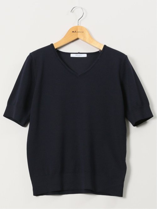 ハンドウォッシャブル 2WAY 半袖ニットプルオーバー